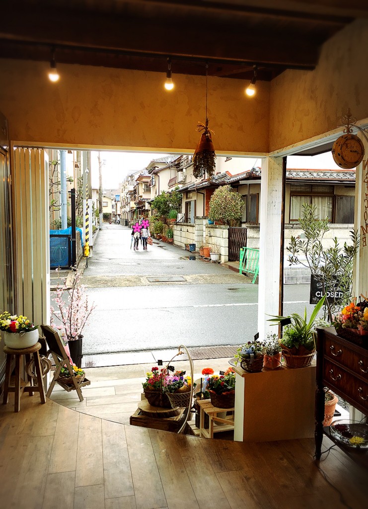 店内から見える光景