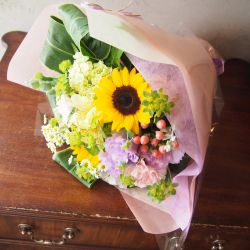 定番でも可愛いひまわりの花束 定番でも可愛いひまわりの花束